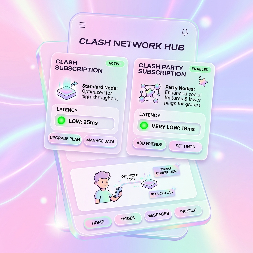 Clash Party 机场订阅配置示意图